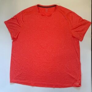 DSG T Shirt Mens 3XL Orange Heather Sport Tek Stretch Short Sleeve Crew Neck